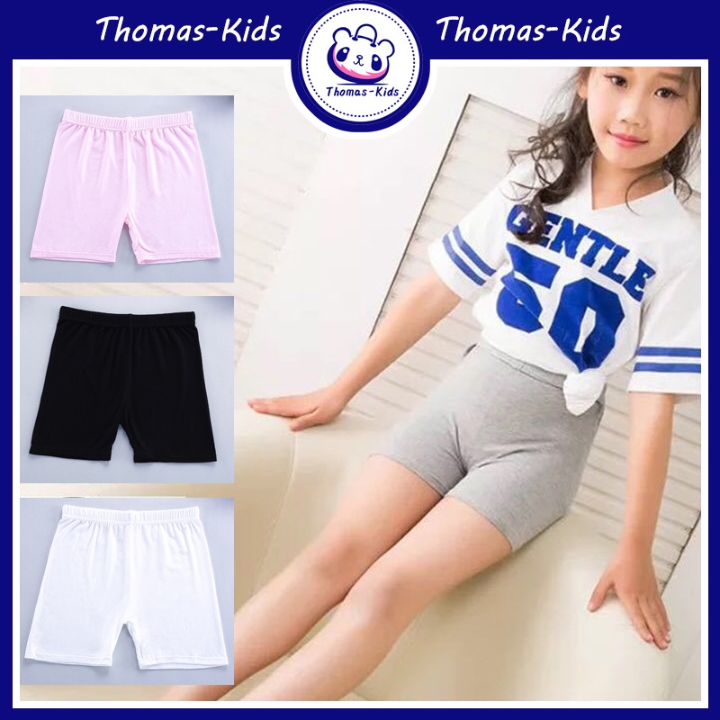 [THOMAS KIDS] 3 -9T Kid Safety Shorts for Girl Tight High Waist Comfortable Under Skirt Shorts Summer Teenage Anti Emptied Pants