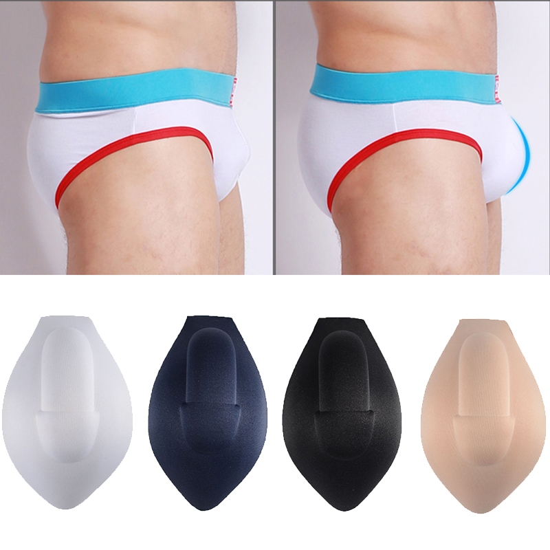 Men Underwear Sexy Briefs Sponge Pad Lift Front Pocket Coaster Removable Enhancing Cup Pads